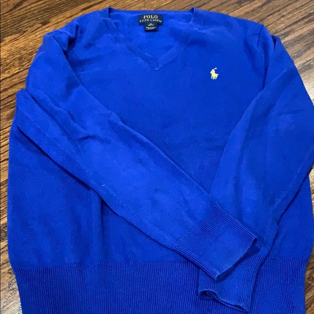 Gently used boys size 10 to 12 blue sweater